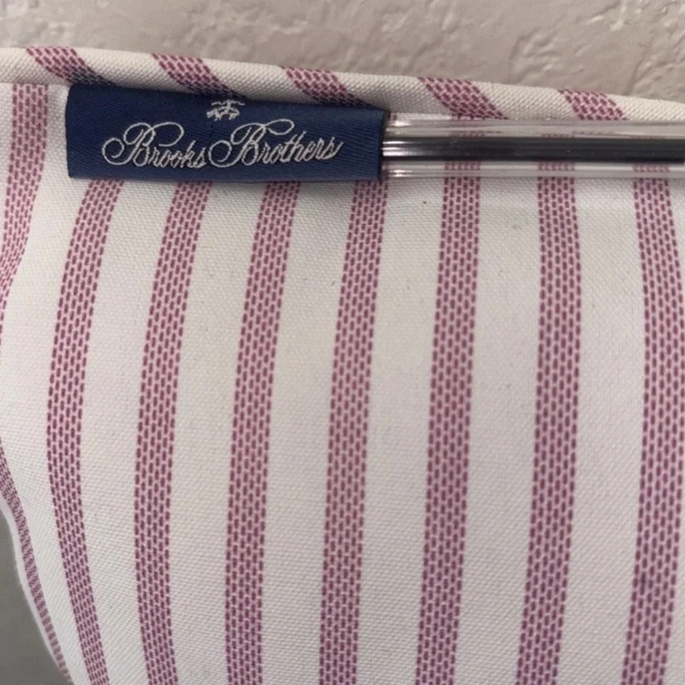 Brooks Brothers Pink White Striped Pillow 18”